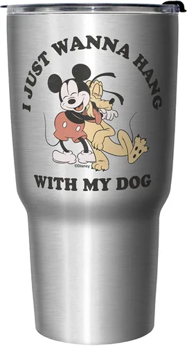 Vista 3 de Disney Mickey Dog Fill Lover - Taza de viaje de acero inoxidable de 27 onzas