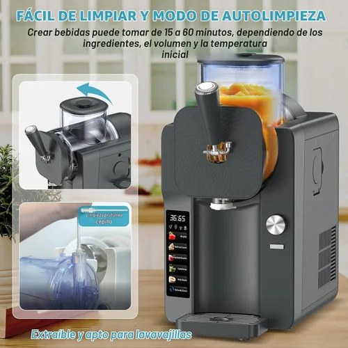 Vista 6 de Máquina para hacer helados y granizados de 70 onzas, 6 programas, grosor Gris