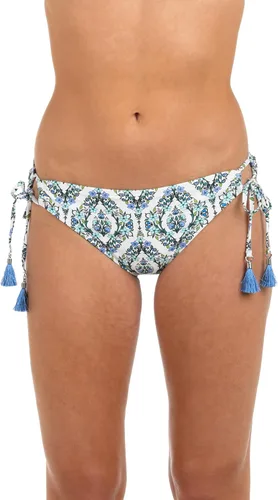 Vista 5 de La Blanca Parte inferior de bikini hipster con lazo lateral para mujer Negro/ Luces de la ciudad