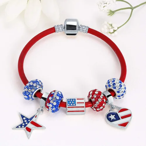 Vista 6 de Bling Jewelry Pulsera unisex simple de cuero genuino negro rosa rojo para abalorios europeos para mujeres adolescentes plata esterlina .925 cierre