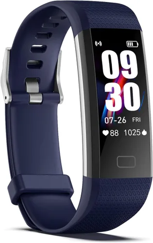 Vista 10 de Monitor de actividad con contador de pasos y calorías, cronómetro, frecuencia cardíaca, resistencia al agua IP68, dispositivo de salud con monitor