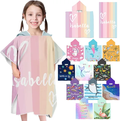 Vista 27 de Toallas de playa personalizadas para niños, toallas de playa personalizadas con nombres, regalos personalizados para niños pequeños, niñas