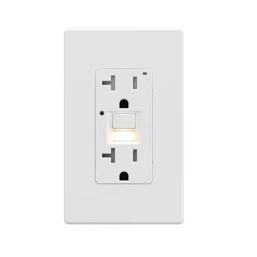 Vista 17 de AIDA - Salida GFCI de 15 amperios, enchufe eléctrico con luz nocturna de autoprueba, receptáculo resistente a manipulaciones con indicador LED