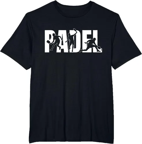 Vista 16 de Camiseta de regalo para amantes de los deportes con silueta de padel