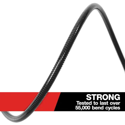 Vista 3 de Cummins Cable de carga largo de acero flexible USB-A a cable de carga micro CMN4715 de 8 pies