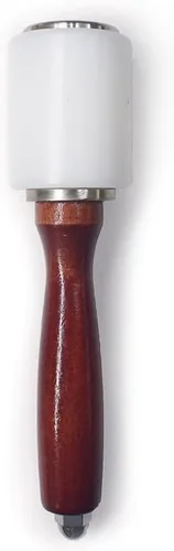 Vista 4 de Juego de martillo de tallado de cuero de 2 piezas, mango de madera de nailon, herramienta de estampado de cuero, martillo en T de 7.677 in