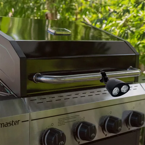 Vista 3 de Megamaster Luz de parrilla – Accesorio para barbacoa con 10 bombillas LED brillantes para asar y cocinar al aire libre – 530-0013P
