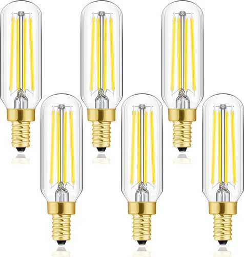 Vista 12 de Leools Bombilla LED E12 regulable de 6 W igual a 60 W, luz blanca suave 3000K T6 T25 E12 bombilla de candelabro de 60 vatios para candelabros