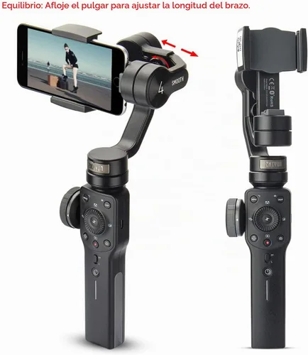 Vista 8 de Zhiyun Smooth 4 estabilizador de cardán para teléfono inteligente, iPhone, Android, teléfono celular, 3 ejes, cardán de mano para vlogging, YouTube