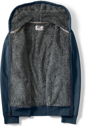 Vista 7 de Lands' End Sudadera con capucha de forro polar Sherpa con cremallera completa para hombre