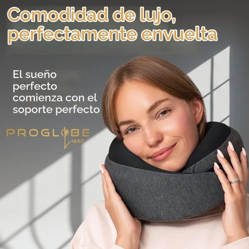 Vista 2 de Proglobe Luxe Travel - Almohada de apoyo para el cuello, 100% espuma