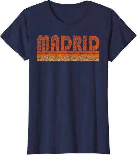 Vista 29 de clásico Retro Madrid playera, hombre 3XL, Asphalt Negro