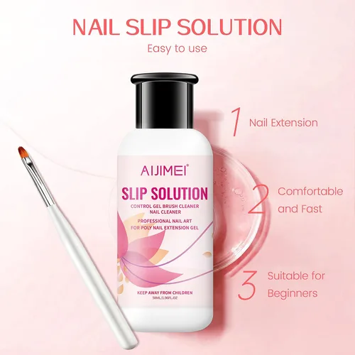 Vista 4 de Juego de soluciones deslizantes de uñas de 2.0 fl oz/2fl.oz Solución deslizante para uñas de gel de polietileno, extensión de uñas, solución