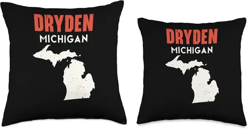 Vista 3 de Dryden Michigan USA State America Travel Michiganian Throw Pillow