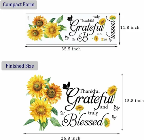Vista 7 de Pegatinas de pared Girasol