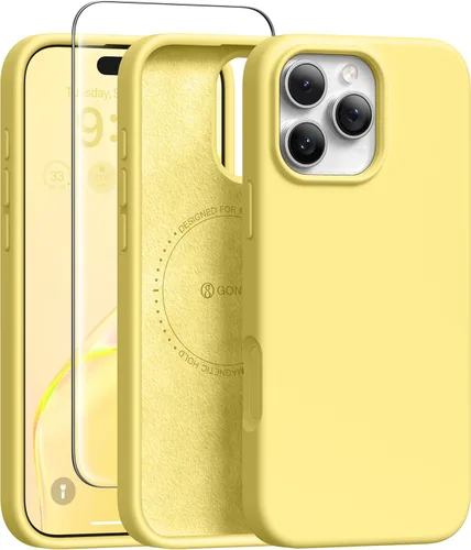Vista 124 de GONEZ Funda magnética para iPhone 12 Case / 12 Pro Case, compatible con MagSafe, [protector de pantalla + protector de lente de cámara], funda