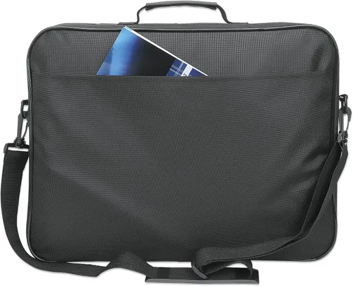 Vista 10 de MANHATTAN Bolsa de hombro para portátil - Estilo delgado maletín, apertura de concha, compartimentos acolchados