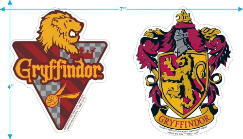Vista 3 de Popfunk Harry Potter Hogwarts Crest - Sudadera con capucha y calcomanías para niños y niñas