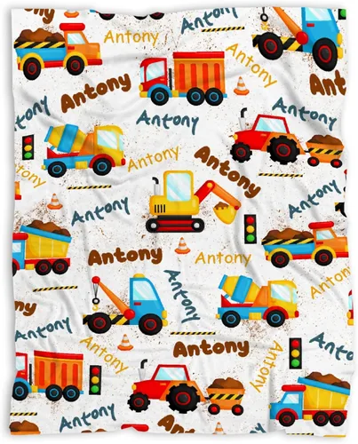 Vista 144 de Manta de bebé con texto en inglés «Just A Boy Who Loves Trucks» para niños y niñas, manta súper suave para envolver al recién nacido, acogedora