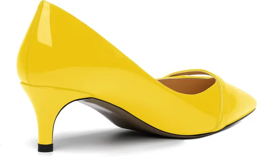 Vista 5 de ROSERWISH Zapatos de vestir de tacón bajo con patente para mujer, para fiesta, sexy, para fiesta, boda, patente, gatito, zapatos de vestir de 2