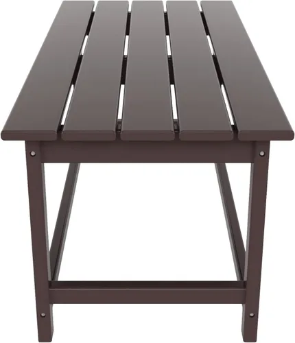 Vista 4 de HDPE Laguna Outdoor Poly Adirondack Mesa de centro color marrón oscuro