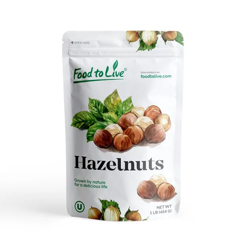 Vista 8 de Food to Live - Avellanas blanqueadas tostadas en seco, 8 onzas – Filberts enteros asados al horno, sin aceite añadido, sin piel, vegano, kosher, a