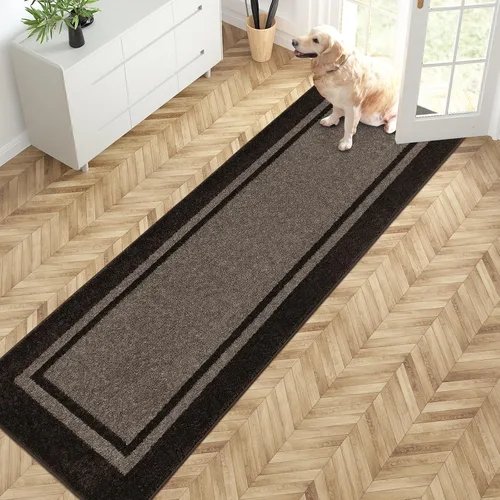 Vista 35 de PURRUGS Tapete para puerta con atrapamiento de suciedad, 20 x 32 pulgadas, antideslizante, lavable a máquina, tapete de entrada, tapete para puerta