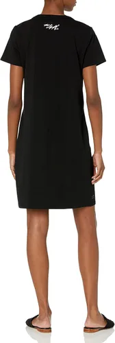 Vista 2 de Karl Lagerfeld Paris Vestido de camiseta de manga corta para mujer