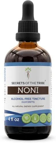 Vista 6 de Secrets of the Tribe Noni Extracto líquido sin alcohol, Noni (Morinda citrifolia) Fruta seca (2 onzas líquidas)