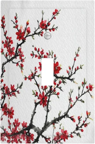 Vista 122 de Cubierta Decorativa de Interruptor de Luz con Ilusión Óptica Visual 3D, Cubierta de Placa de Pared de 1 Gang en Blanco sin Dispositivo, Cubiertas