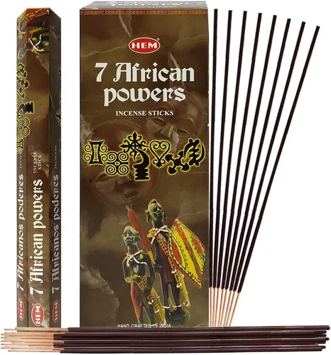 Vista 2 de Paquete de varillas de incienso de 7 Poderes Africanos y soporte para varillas de incienso Hem