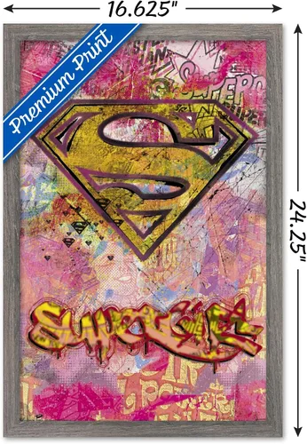 Vista 3 de Trends International DC Comics - Supergirl Wall Poster, 14.725" x 22.375", Barnwood Framed Version