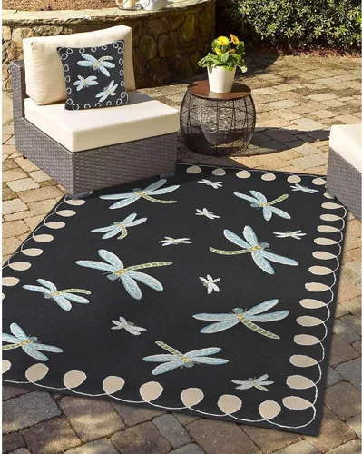 Vista 14 de Liora Manne Mum Aqua - Alfombra para interior/exterior, 3 pies, redonda