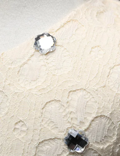 Vista 5 de NNJXD Vestido de niña con volados y encaje, para fiesta o boda