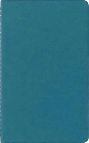Vista 2 de Moleskine Cahier - Cuaderno de tapa suave, tamaño L (5 x 8.25 pulgadas), hojas en blanco, tapa azul (azul brisk), 80 páginas (juego de 3)