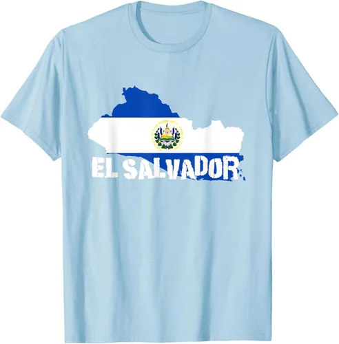 Vista 66 de Camiseta con la bandera de El Salvador, mapa de El Salvador, camiseta de Salvador para mujer, Negro