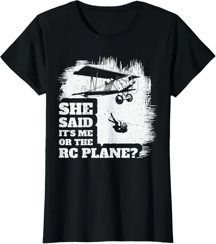 Vista 27 de Camiseta de avión controlado por radio control piloto modelo RC Aviones RC, Negro