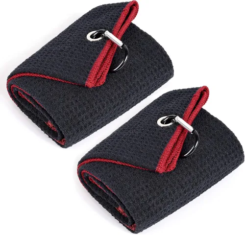 Vista 21 de Mile High Life Toalla de golf premium de tejido de gofre, 16 x 24 pulgadas, extra absorbente y de secado rápido, microfibra ultrasuave, clip