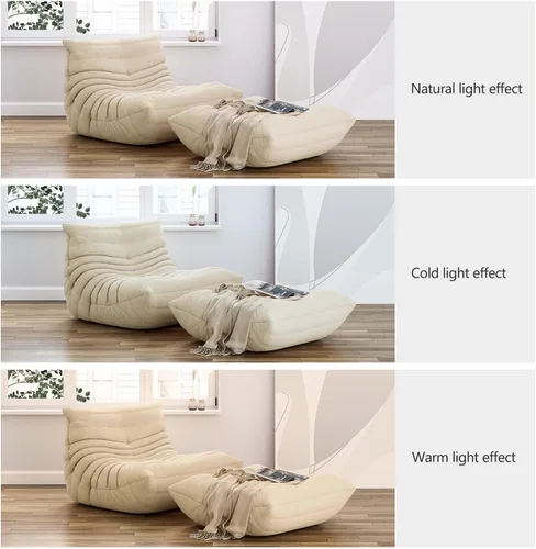 Vista 9 de Fireside - Silla de mohair suave, sofá de piso perezoso, puff para sala de estar, esquina, dormitorio, salón, oficina, etc