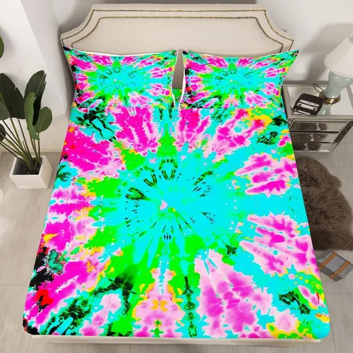 Vista 31 de Sábana bajera ajustable con diseño floral botánico para habitación de niños, diseño floral botánico para habitación de niños, diseño de ramas