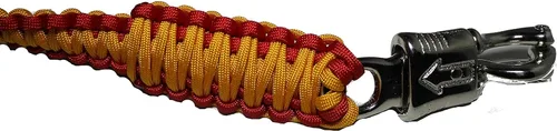 Vista 3 de Biker Whip Get Back 36" Red and Gold Silver Punisher Skulls .45 Cal carcasa