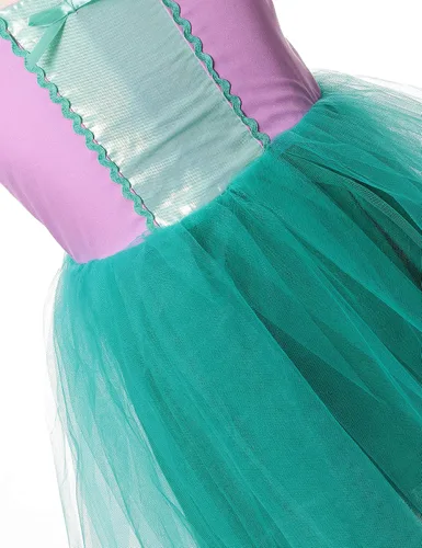 Vista 4 de MUABABY Vestido de Cosplay de la princesa de la niña con los accesorios