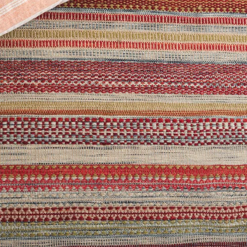 Vista 6 de SAFAVIEH Striped Kilim Collection STK311A - Alfombra de lana de tejido plano hecha a mano de 2 pies 3 pulgadas x 6 pies, color beige