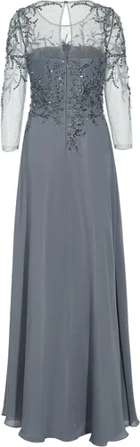 Vista 2 de Meier - Vestido para la madre de la novia con cuentas y manga larga.