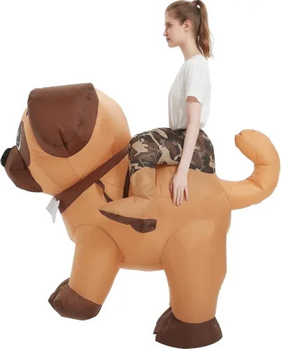 Vista 5 de Disfraces de fiesta inflables, disfraz inflable para adultos, disfraz inflable de perro, disfraces de Halloween para hombres y mujeres