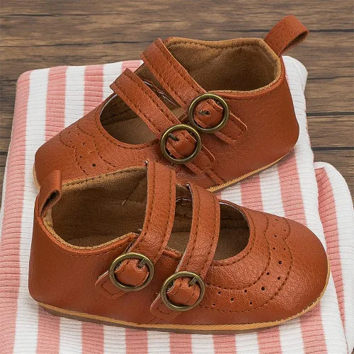 Vista 4 de Meckior Zapatos deportivos para bebé y niñas, suela suave, con lazo, princesa, vestido de boda, Mary Jane, planos, para recién nacidos, ligeros