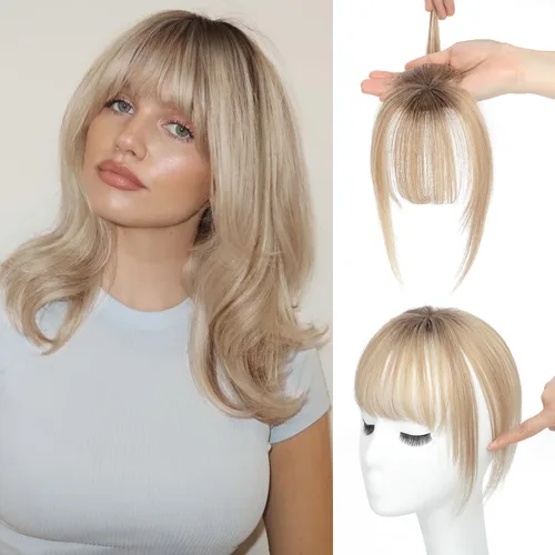 Vista 10 de Ms Taj Extensiones de cabello humano real con clip 360 para mujer, para uso diario (marrón oscuro)