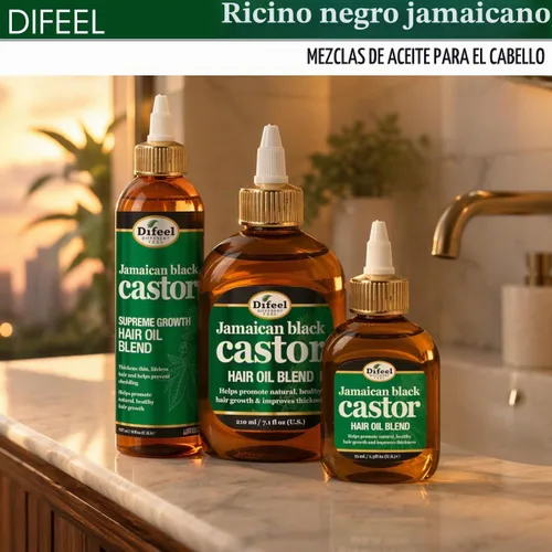 Vista 2 de Difeel Aceite de ricino negro jamaicano superior para el cabello, 7.1 onzas