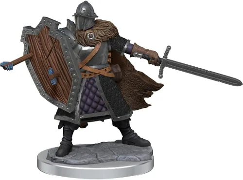 Vista 7 de WizKids D&D Frameworks: Human Fighter Male - Sin pintar y sin ensamblar