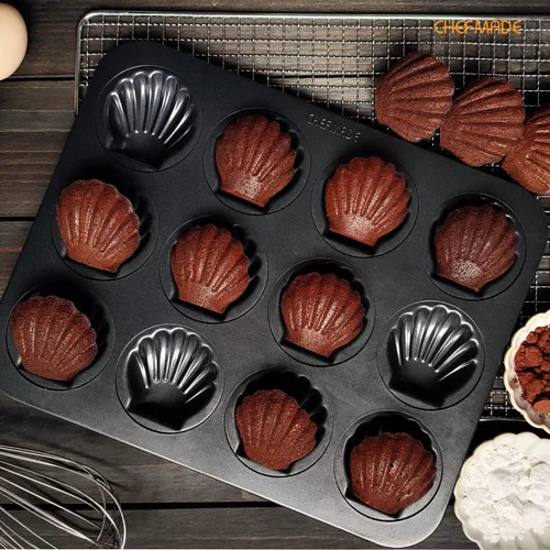 Vista 6 de CHEFMADE Madeleine - Sartén antiadherente de 12 cavidades de concha de vieira para hornear